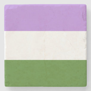 Genderqueer-Stolzflagge Steinuntersetzer