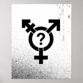 GENDERQUEER SYMBOL BLACK POSTER (Vorne)