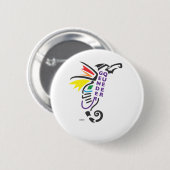 Genderqueer Symbol-Knopf Button (Vorne & Hinten)
