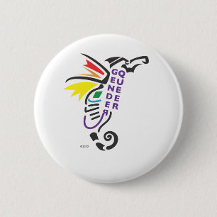 Genderqueer Symbol-Knopf Button