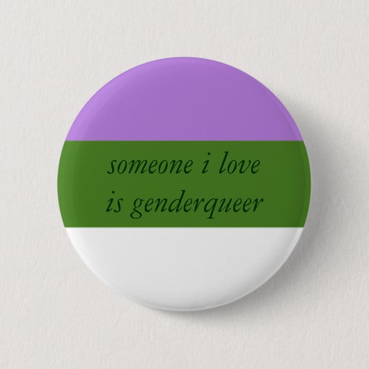 Genderqueer Verbündet-Knopf Button (Vorderseite)