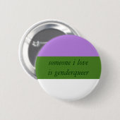 Genderqueer Verbündet-Knopf Button (Vorne & Hinten)