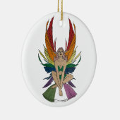 Genderqueere Fee Keramik Ornament (Rechts)