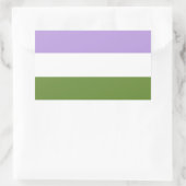 Genderquer-Pride-Rectangle-Aufkleber Rechteckiger Aufkleber (Tasche)