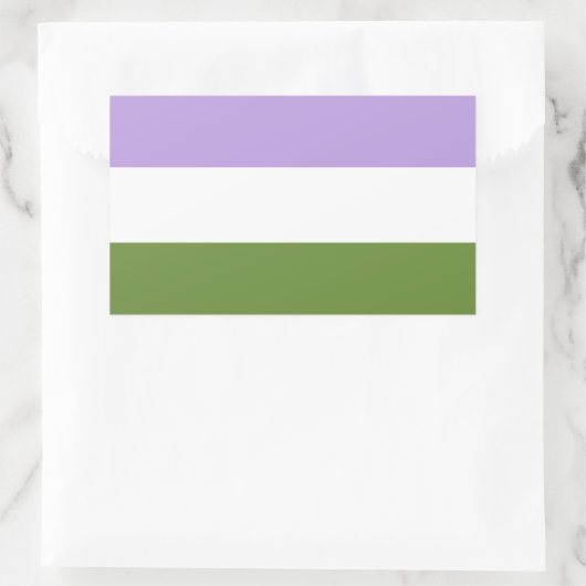 Genderquer-Pride-Rectangle-Aufkleber Rechteckiger Aufkleber (Tasche)