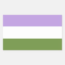Genderquer-Pride-Rectangle-Aufkleber Rechteckiger Aufkleber