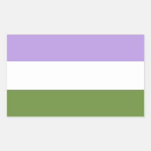 Genderquer-Pride-Rectangle-Aufkleber Rechteckiger Aufkleber