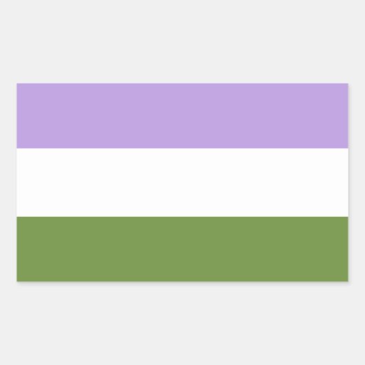 Genderquer-Pride-Rectangle-Aufkleber Rechteckiger Aufkleber (Vorderseite)