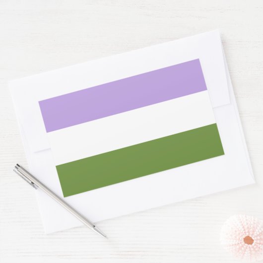 Genderquer-Pride-Rectangle-Aufkleber Rechteckiger Aufkleber (Umschlag)