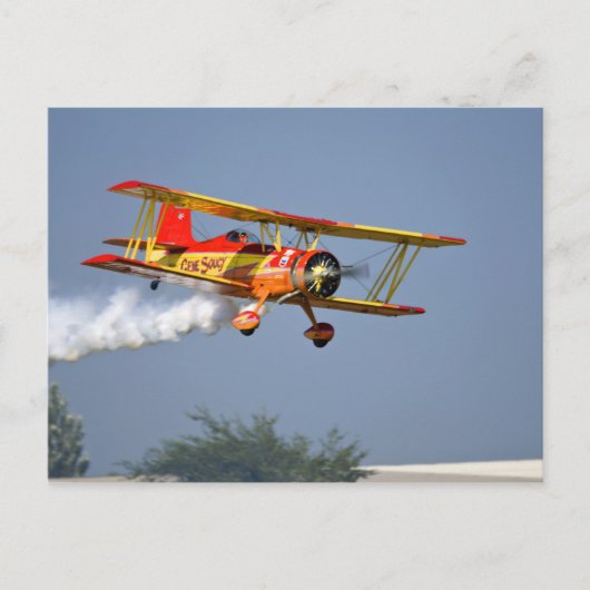 Gene Soucy darstellende Aerobatics in Grumman Postkarte (Vorderseite)
