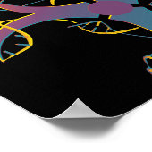 Gene Splicing Bio Hazard Symbol Poster (Ecke)