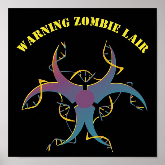 Gene Splicing Bio Hazard Symbol Poster (Vorne)