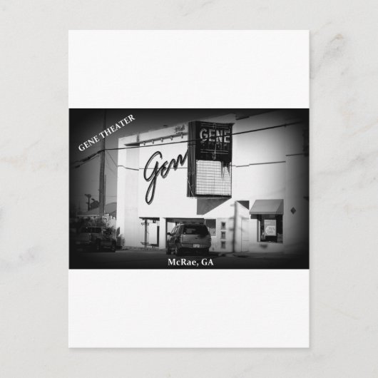 GENE THEATER - McRae, Georgien Postkarte (Vorderseite)