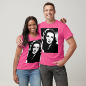 Gene Tierney Linocut in Schwarz-weiß T-Shirt (Unisex)