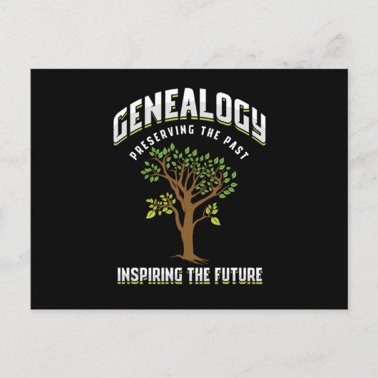 Genealoge bewahren das Geschenk des Familienbaumes Postkarte (Vorderseite)