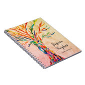 Genealoge Familie Baum Beige Koral Notizblock (Rechte Seite)