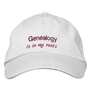 Genealogie bei meinen Wurzeln Bestickte Kappe