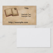 Genealogie-Buch Visitenkarte (Vorne/Hinten)