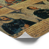 Genealogie der Inka-Herrscher und ihrer Spanisch Poster (Ecke)