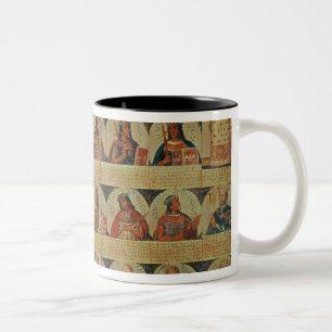 Genealogie der Inkamachthaber und ihres Spanischen Zweifarbige Tasse