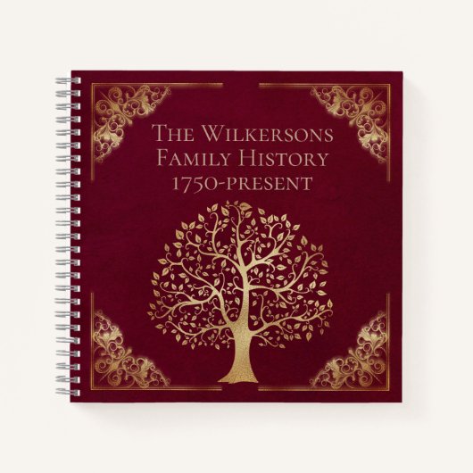 Genealogie der Vintagen Burgunder und Goldene Fami Notizblock (Vorderseite)