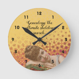 Genealogie: die ultimative Skelettsuche. Runde Wanduhr