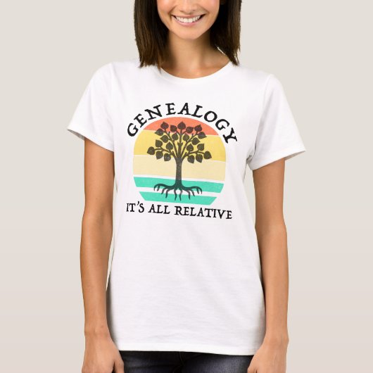 Genealogie - Es ist alles relativ T-Shirt (Vorderseite)