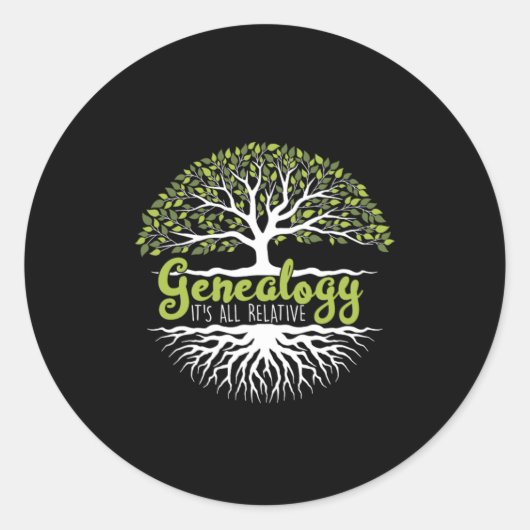 Genealogie Familiengeschichte Genealogisten Gesche Runder Aufkleber (Vorderseite)