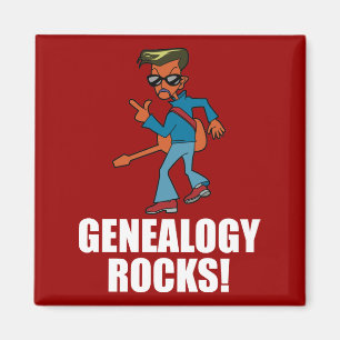 Genealogie-Felsen Magnet