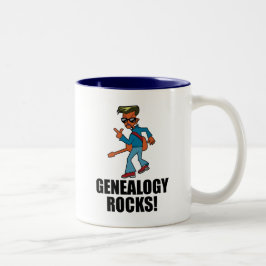 Genealogie-Felsen Zweifarbige Tasse