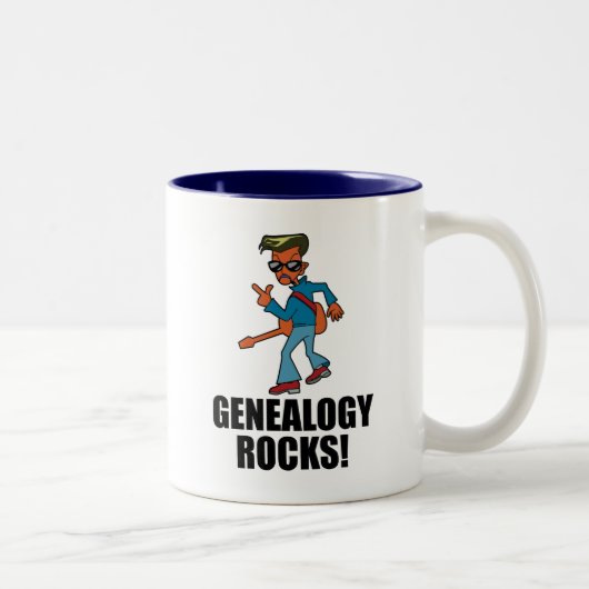 Genealogie-Felsen Zweifarbige Tasse (Rechts)