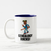 Genealogie-Felsen Zweifarbige Tasse (Links)