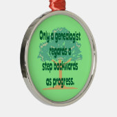 Genealogie-Fortschritts-Verzierung Silbernes Ornament (Rechts)