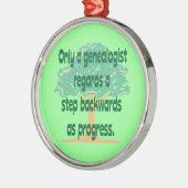 Genealogie-Fortschritts-Verzierung Silbernes Ornament (Links)