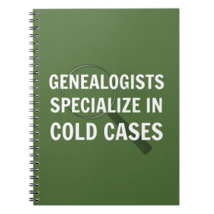 Genealogie-gewundenes es-gehend Notizbuch (Grün) Notizblock