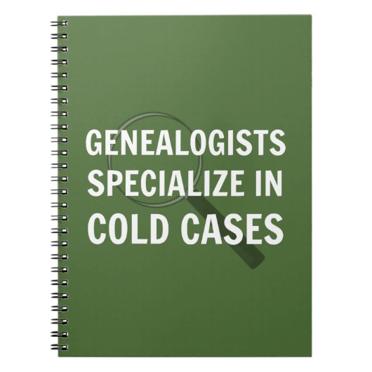 Genealogie-gewundenes es-gehend Notizbuch (Grün) Notizblock (Vorderseite)