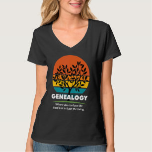 Genealogie Irritate Leving Vintage Herkunft Retro T-Shirt