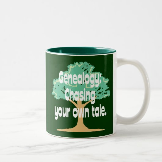 Genealogie: Jagen Ihrer eigenen Geschichte Zweifarbige Tasse (Rechts)