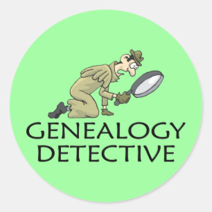 Genealogie-privater Detektiv Runder Aufkleber