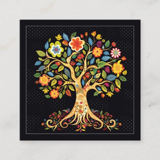 Genealogie Quadratische Visitenkarte (Vorderseite)