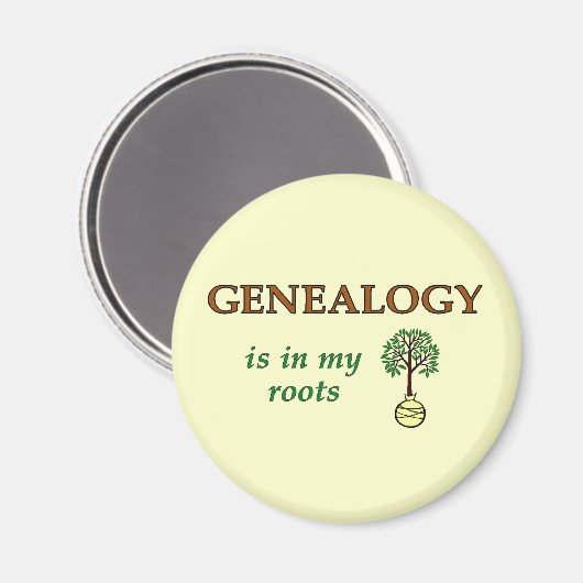 Genealogie Roots Magnet (Vorderseite/Rückseite)