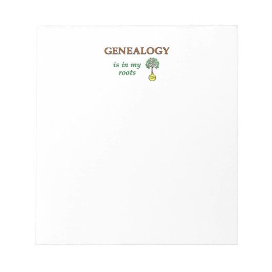 Genealogie Roots Notizblock (Vorderseite)