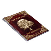 Genealogie-Stammbaum-GoldVintager Blick Notizblock (Rechte Seite)