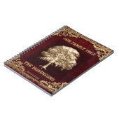 Genealogie-Stammbaum-GoldVintager Blick Notizblock (Linke Seite)