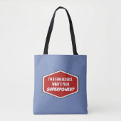 Genealogie Superpower Custom Blue Tote Bag Tasche (Vorderseite)