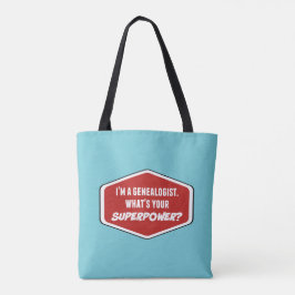 Genealogie Superpower Custom Blue Tote Bag Tasche