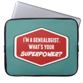 Genealogie Superpower Custom Laptop Sleeve (Vorderseite)