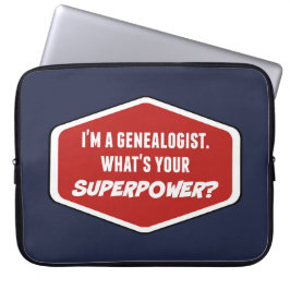 Genealogie Superpower Custom Laptop Sleeve