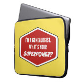 Genealogie Superpower Custom Laptop Sleeve (Vorderseite Links)