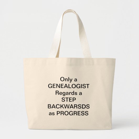 Genealogie-Taschen-Tasche Jumbo Stoffbeutel (Vorne)